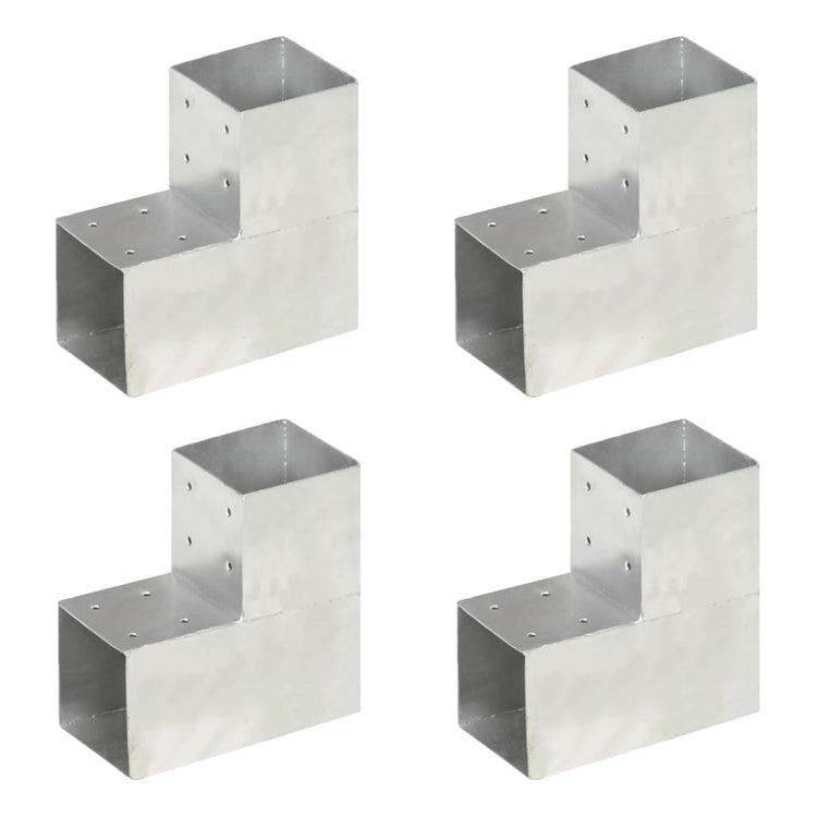 Connexions de pile Vidaxl 4 ST-L-Shape 101x101 mm Métal galvanisé