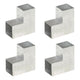 Connexions de pile Vidaxl 4 ST-L-Shape 101x101 mm Métal galvanisé