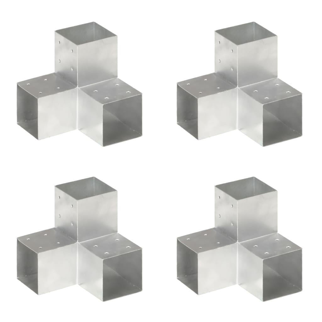 Connexions de pile vidaxl 4 PC-Shape 101x101 mm Métal galvanisé