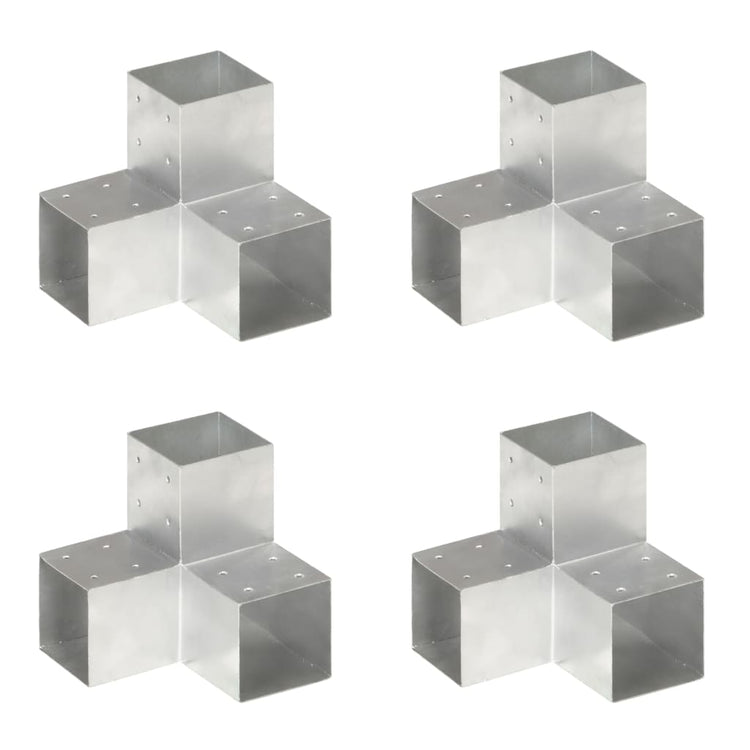 Connexions de pile vidaxl 4 PC-Shape 101x101 mm Métal galvanisé