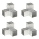 Connexions de pile vidaxl 4 PC-Shape 101x101 mm Métal galvanisé