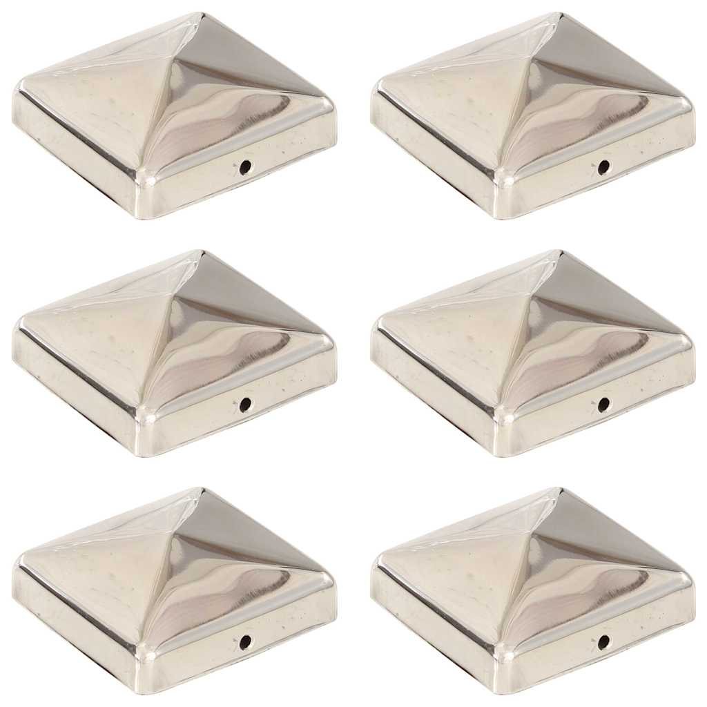 Capes de pile Vidaxl 6 ST Pyramide 71x71 mm en acier inoxydable