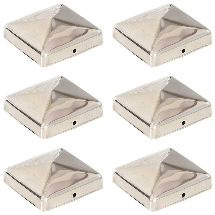 Capes de pile Vidaxl 6 ST Pyramide 71x71 mm en acier inoxydable