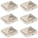 Capes de pile Vidaxl 6 ST Pyramide 71x71 mm en acier inoxydable