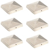 Capes de pile Vidaxl 6 ST Pyramide 101x101 mm en acier inoxydable