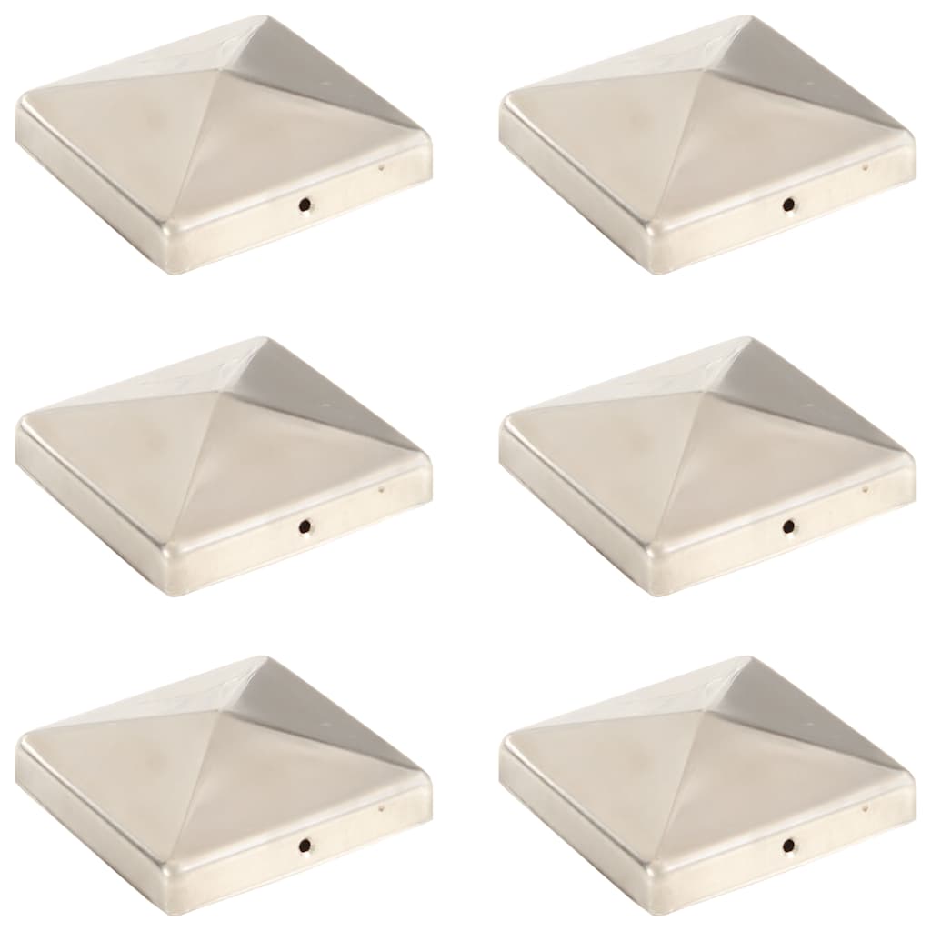 Capes de pile Vidaxl 6 ST Pyramide 101x101 mm en acier inoxydable