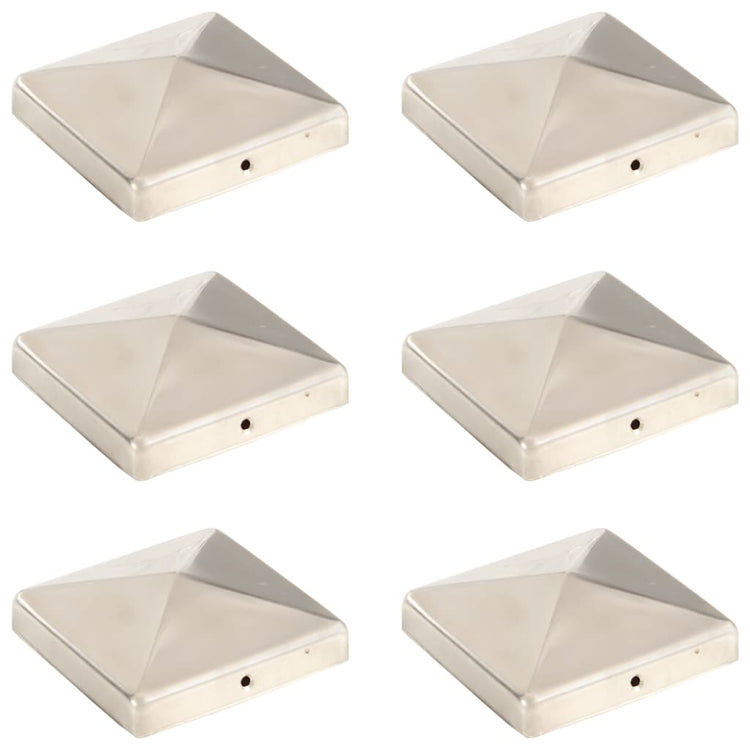 Capes de pile Vidaxl 6 ST Pyramide 101x101 mm en acier inoxydable