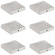 Capuches de pile vidaxl 6 st pyramide 101x101 mm métal galvanisé