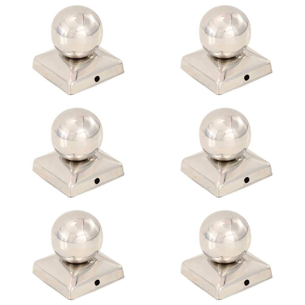 Capuches de pile vidaxl 6 ST Bol 71x71 mm en acier inoxydable