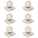 Capuches de pile vidaxl 6 ST Bol 71x71 mm en acier inoxydable