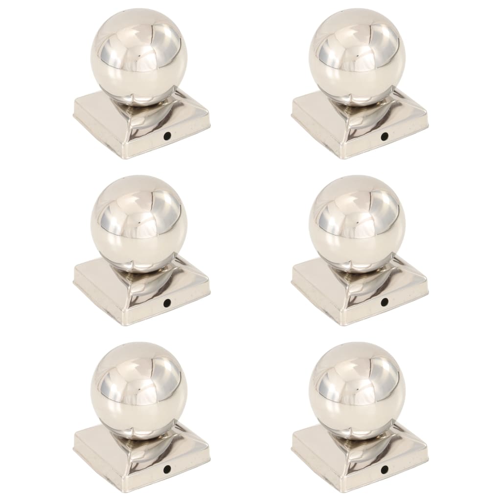 Capuches de pile vidaxl 6 ST Bol 91x91 mm en acier inoxydable