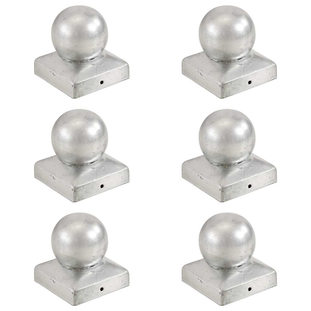 Capuches de pile vidaxl 6 ST Bol 71x71 mm métal galvanisé