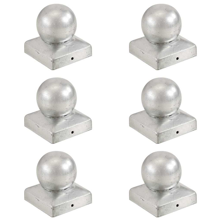 Capuches de pile vidaxl 6 ST Bol 71x71 mm métal galvanisé