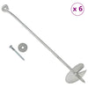 Vidaxl Ground ancrages 6 pcs 10x60 cm métal galvanisé