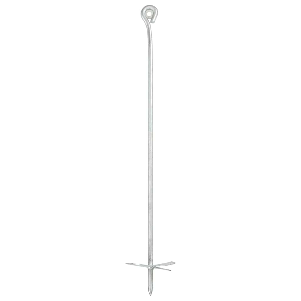 Vidaxl Ground ancrages 6 pcs 10x60 cm métal galvanisé