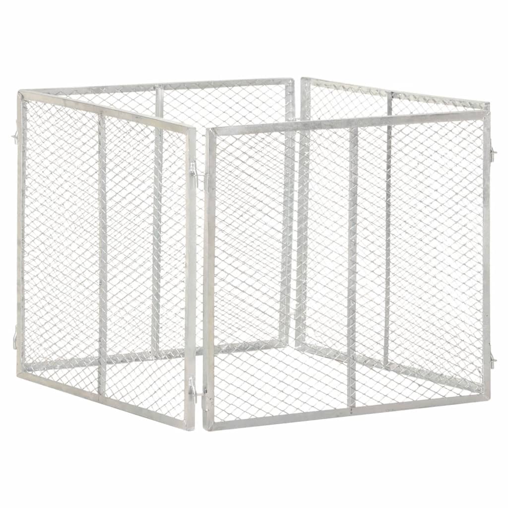Bac à compost Vidaxx 85x85x70 cm en acier galvanisé