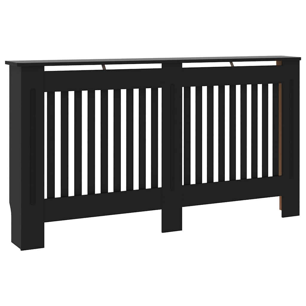 Construction de radiatorom vidaxl 152x19x81,5 cm mdf noir