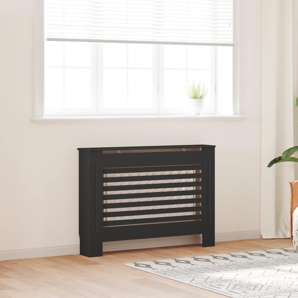 Vidaxx boîtier de radiateur 112x19x81,5 cm mdf noir