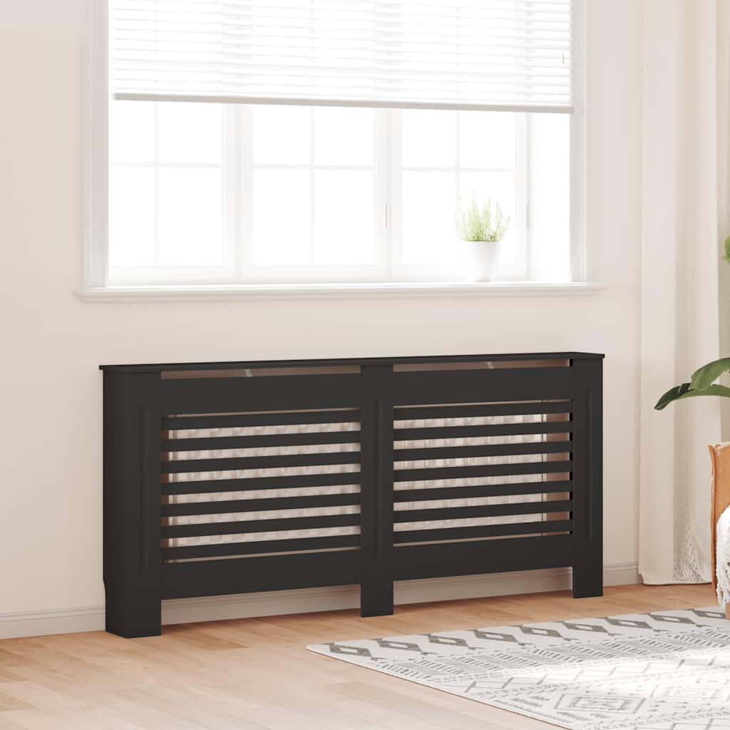 Construction de radiatorom vidaxl 172x19x81,5 cm mdf noir