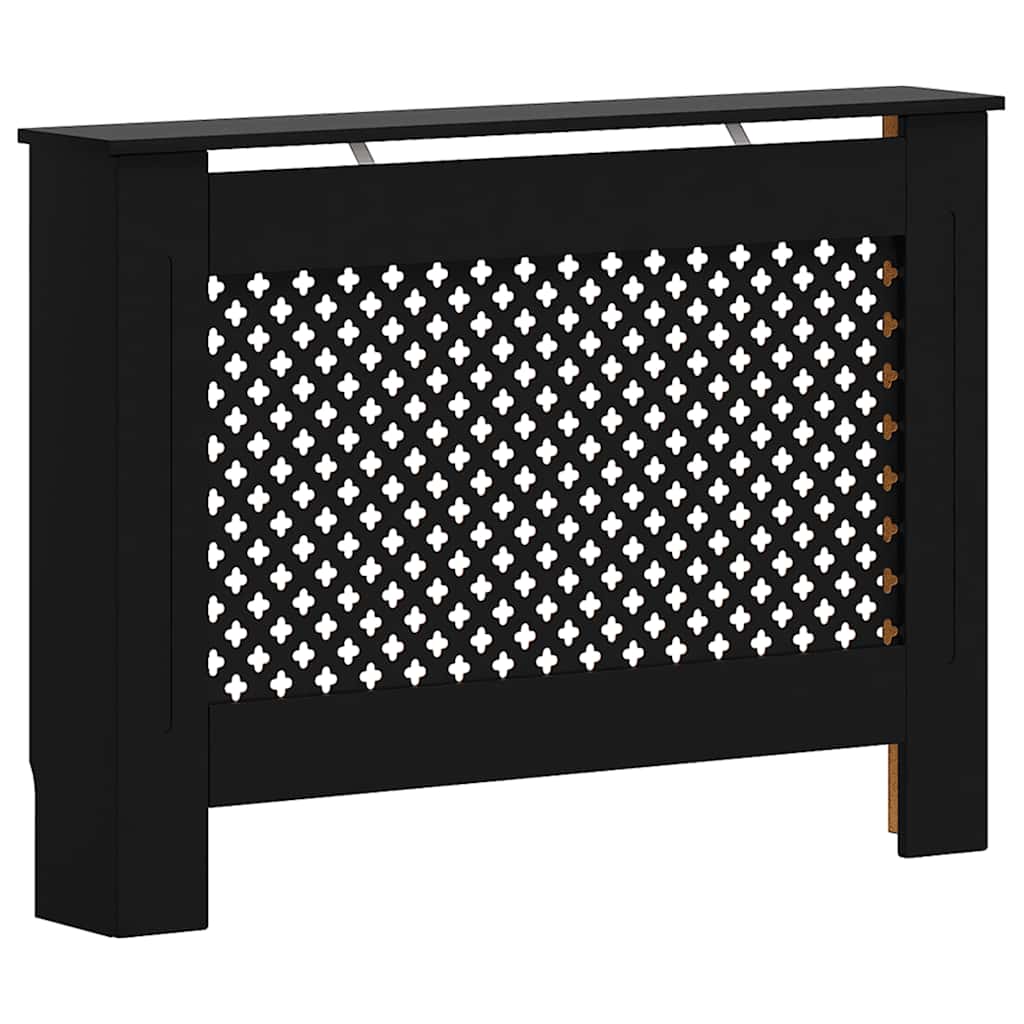 Construction de radiatorom vidaxl 112x19x81,5 cm mdf noir