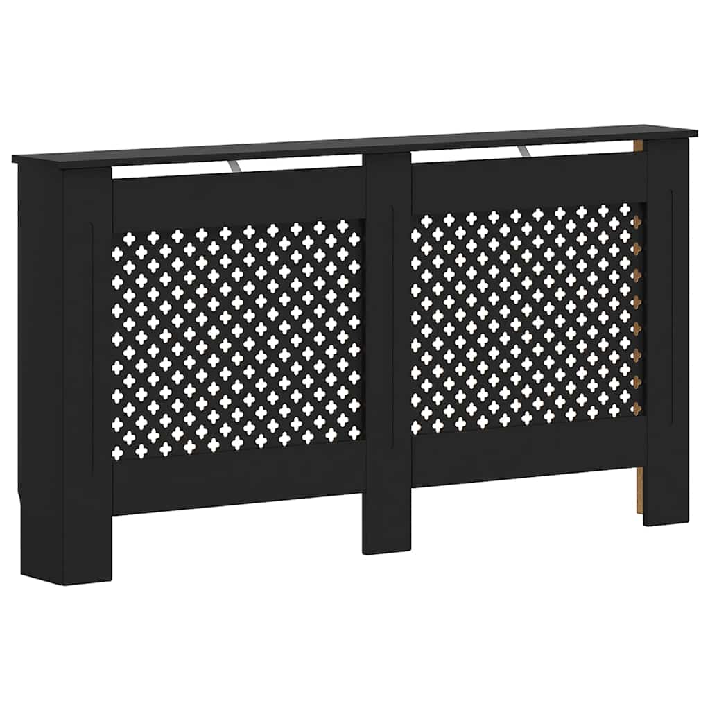 Construction de radiatorom vidaxl 152x19x81,5 cm mdf noir
