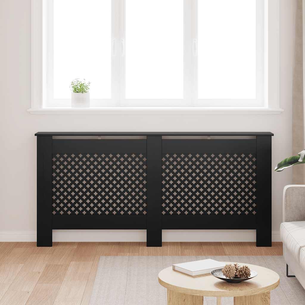 Construction de radiatorom vidaxl 172x19x81,5 cm mdf noir
