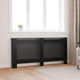 Construction de radiatorom vidaxl 172x19x81,5 cm mdf noir