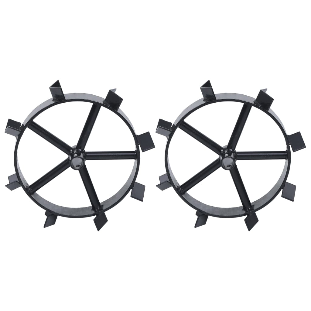 Roues VidaXL pour motobineuse à essence 6,5 CV 2 pcs métal