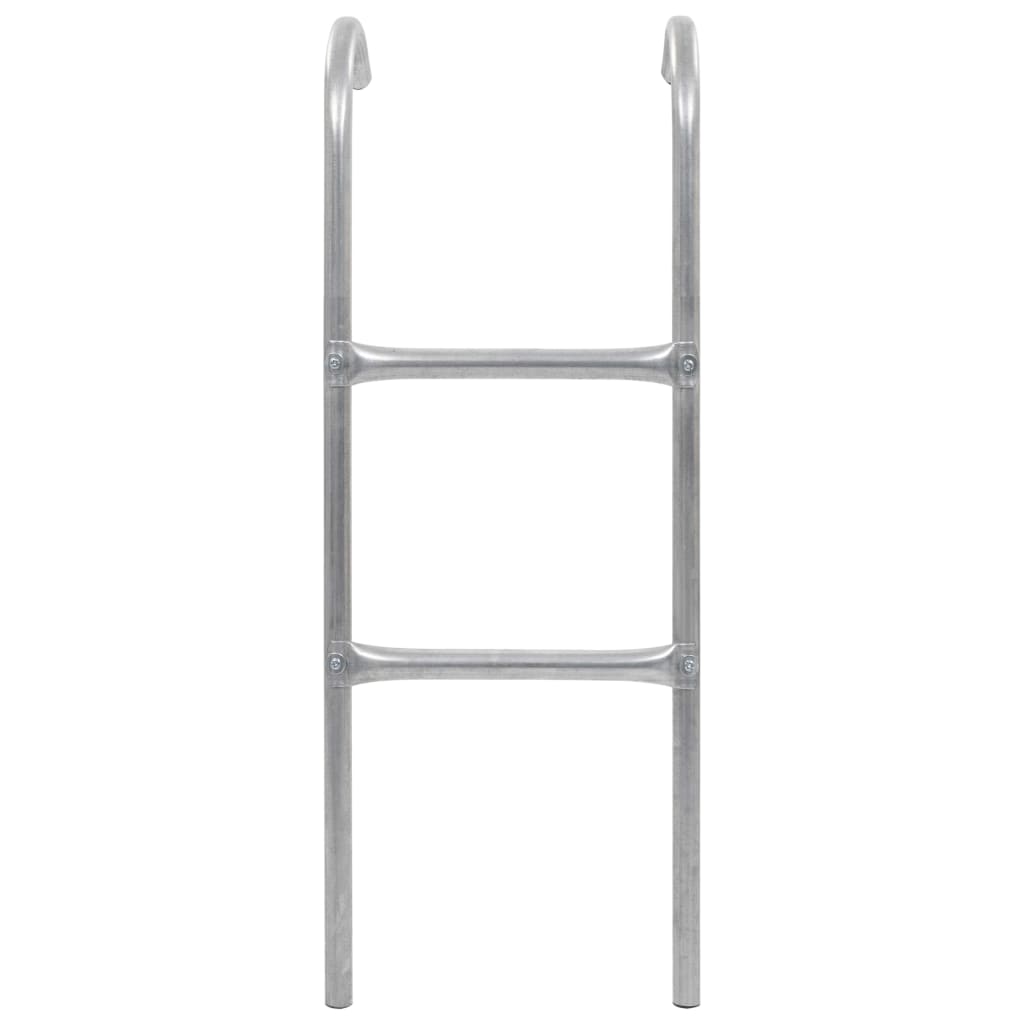 Échelle de trampoline Vidaxl avec 2 sports 102,6 cm en acier en argent coloré