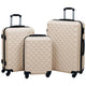 Vidaxl Ensemble de bagages durs en 3 parties de couleur dorée