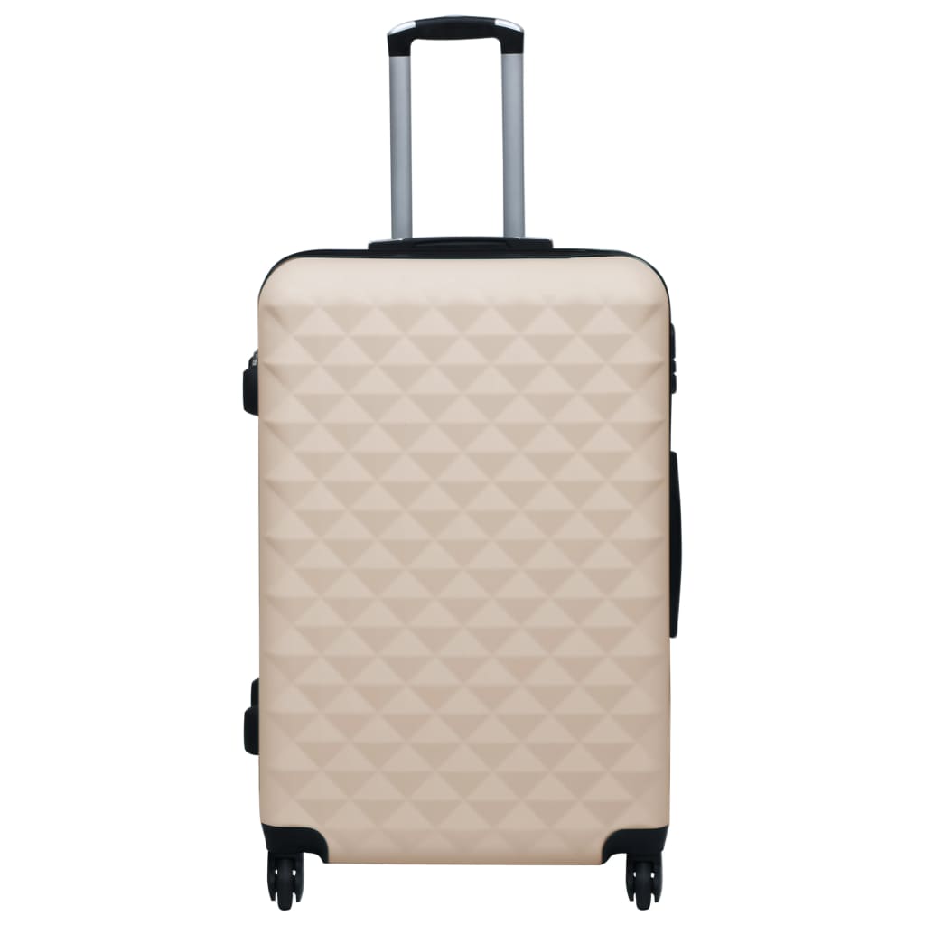 Vidaxl Ensemble de bagages durs en 3 parties de couleur dorée