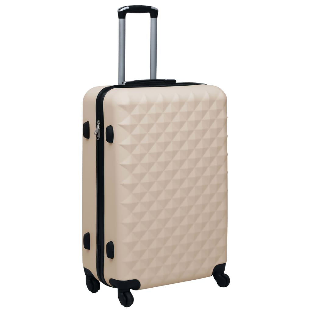 Vidaxl Ensemble de bagages durs en 3 parties de couleur dorée