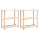 Racks de stockage Vidaxl 3 couches 2 ST 80x38x90 cm Pine solide 150 kg