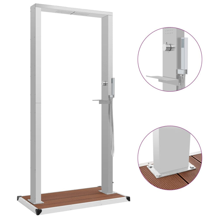 Douche extérieure vidaxl avec cuisson HKC en acier inoxydable