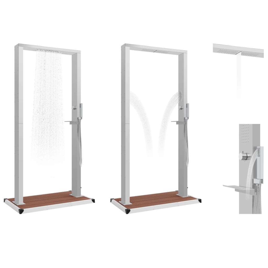 Douche extérieure vidaxl avec cuisson HKC en acier inoxydable