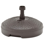 Pied de parasol vidaxl rempli d'eau de sable 20 l en plastique brun en plastique - afbeelding 1