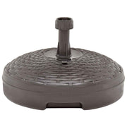 Pied de parasol vidaxl rempli d'eau de sable 20 l en plastique brun en plastique - afbeelding 2