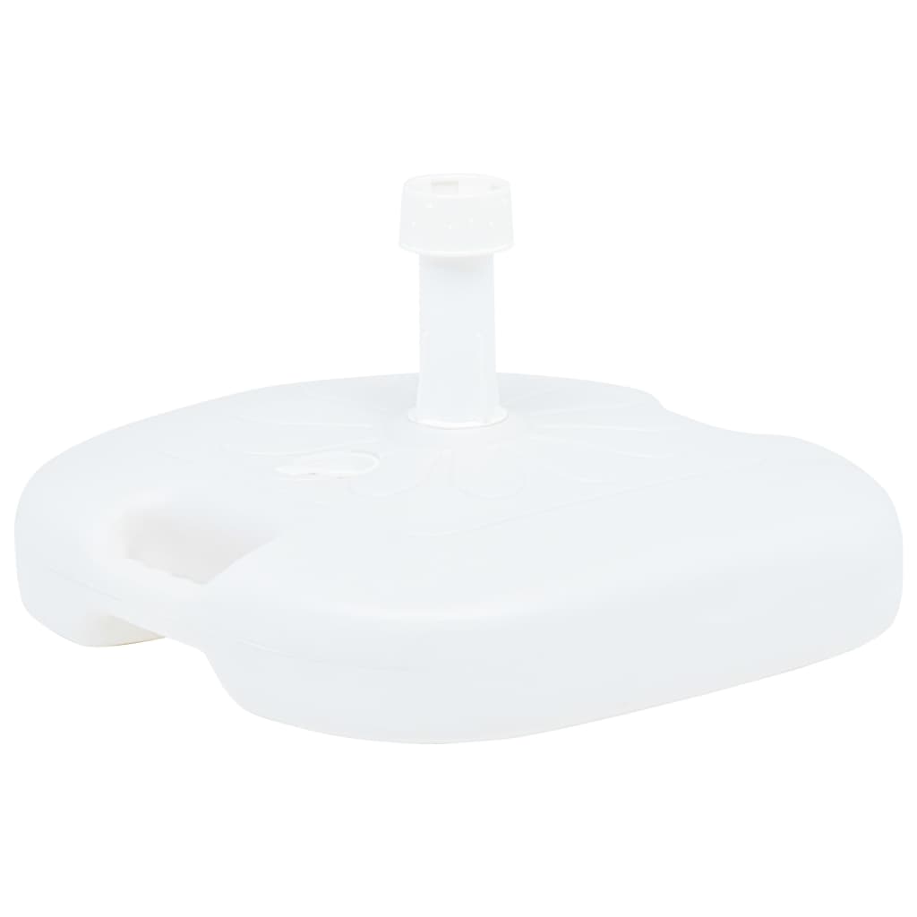Vidaxl Parasol Foot rempli d'eau de sable 16 l Plastique blanc
