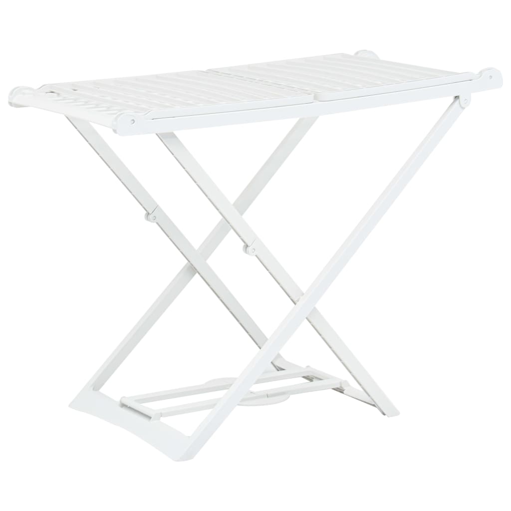Vidaxl draogkkin plastique pliable blanc