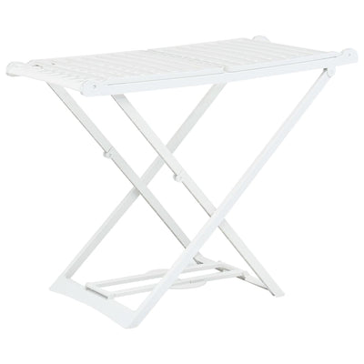 Vidaxl draogkkin plastique pliable blanc