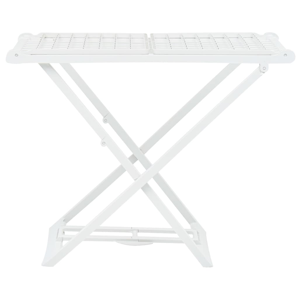 Vidaxl draogkkin plastique pliable blanc