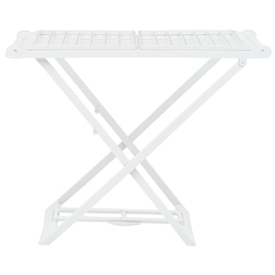 Vidaxl draogkkin plastique pliable blanc