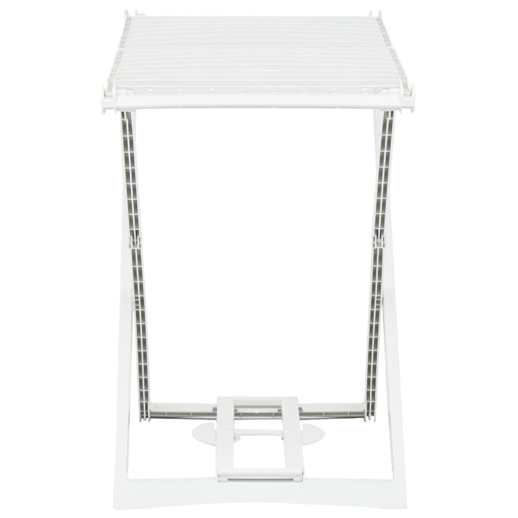 Vidaxl draogkkin plastique pliable blanc