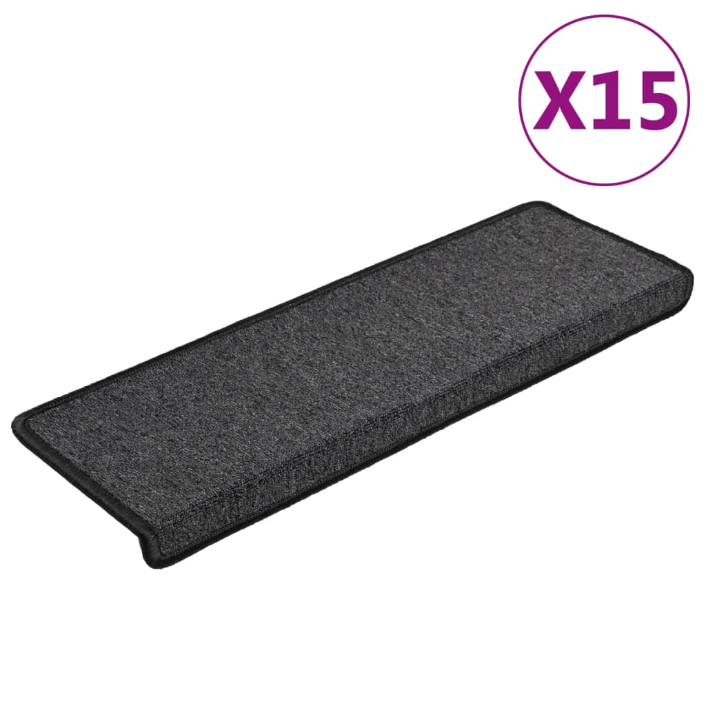 Mattes d'escalier vidaxl 15 st 65x21x4 cm anthracite