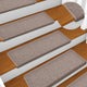 Mattes d'escalier Vidaxl 15 st 65x21x4 cm brun clair
