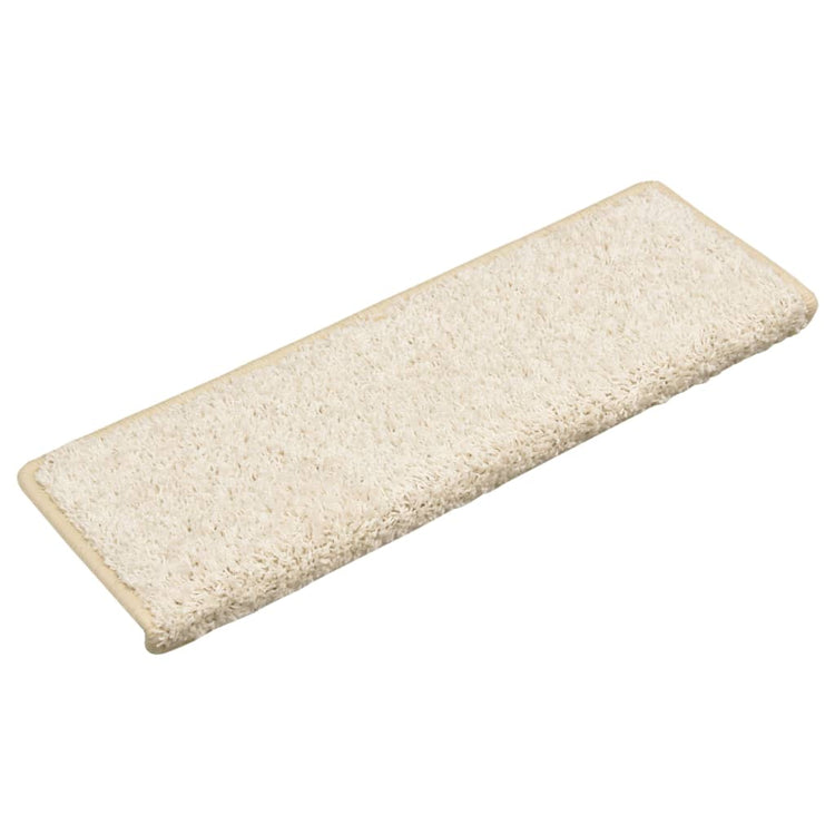 Vidaxx tapis d'escalier 15 pcs 65x21x4 cm bord rectangulaire blanc