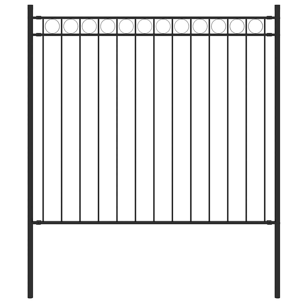 Vidaxl Garden Fence 1,7x0,8 m en acier noir
