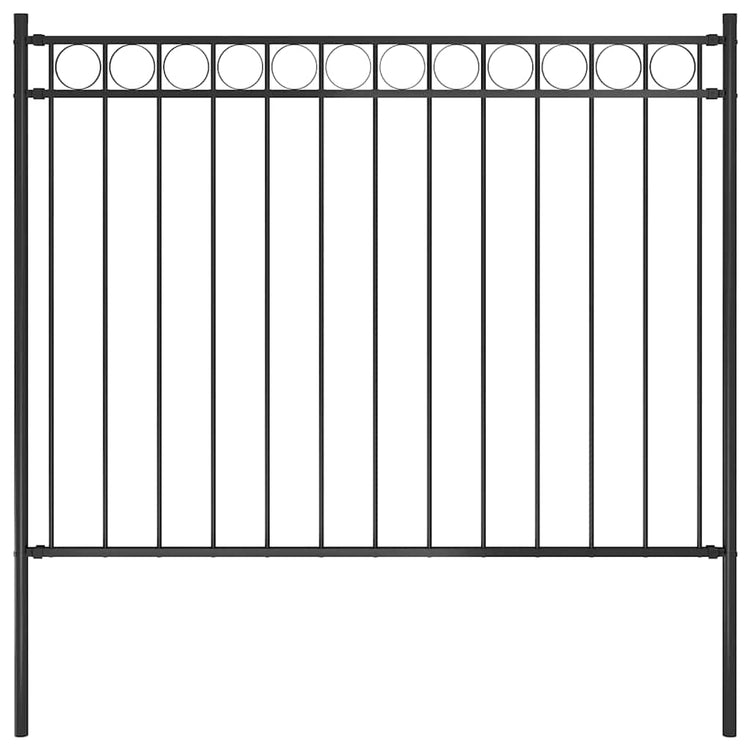 Vidaxl Garden Fence 1,7x1 m en acier noir