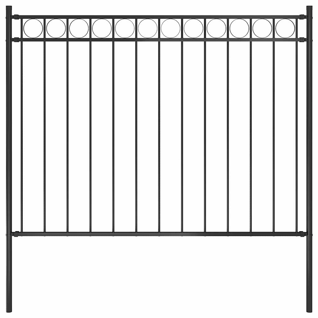 Vidaxl Garden Fence 1,7x1,2 m en acier noir