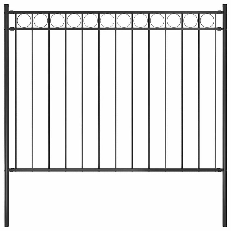 Vidaxl Garden Fence 1,7x1,2 m en acier noir